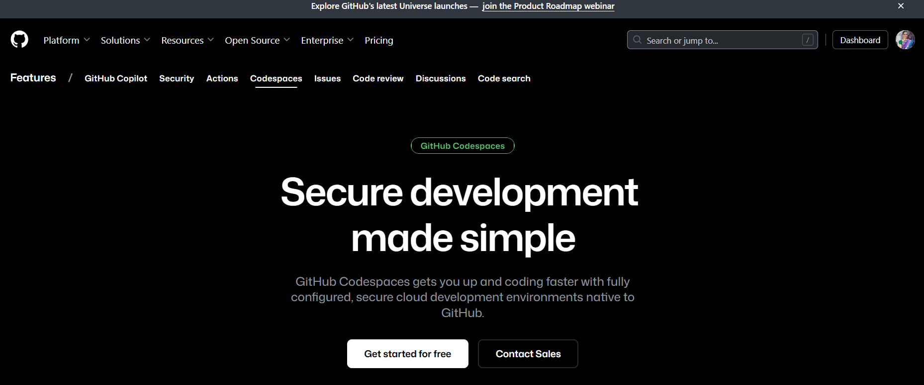 GitHub Codespaces image